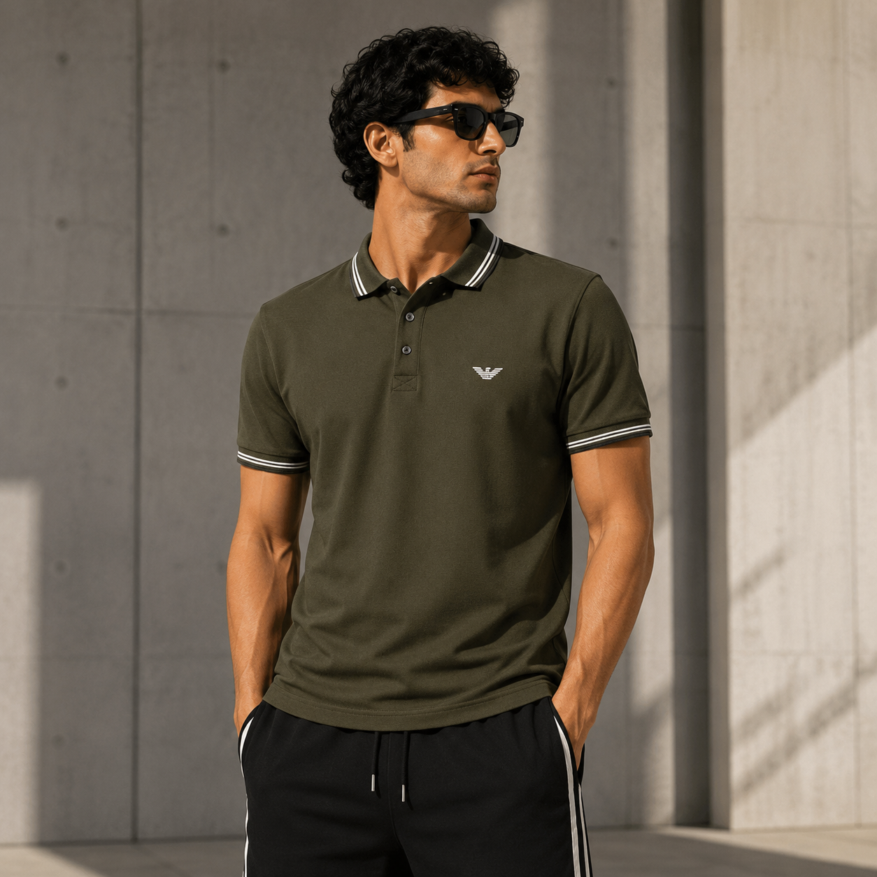 Premium Polo Shirt – Caramel Brown