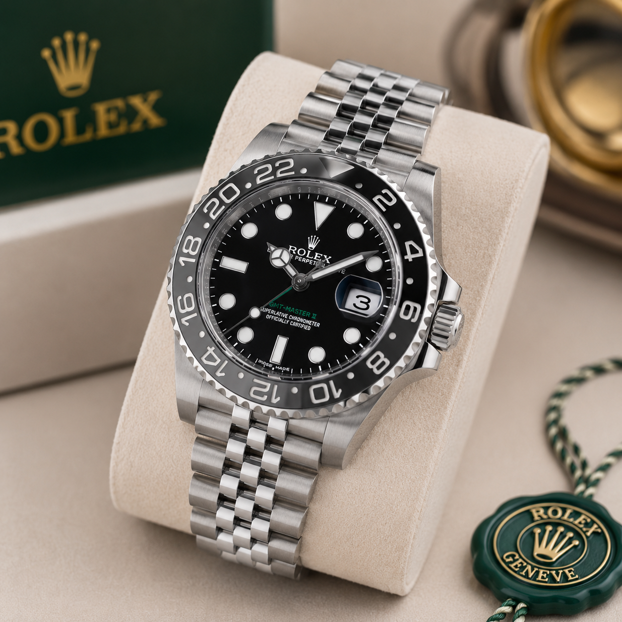 GMT-Master II Style Watch – Stainless Steel Jubilee