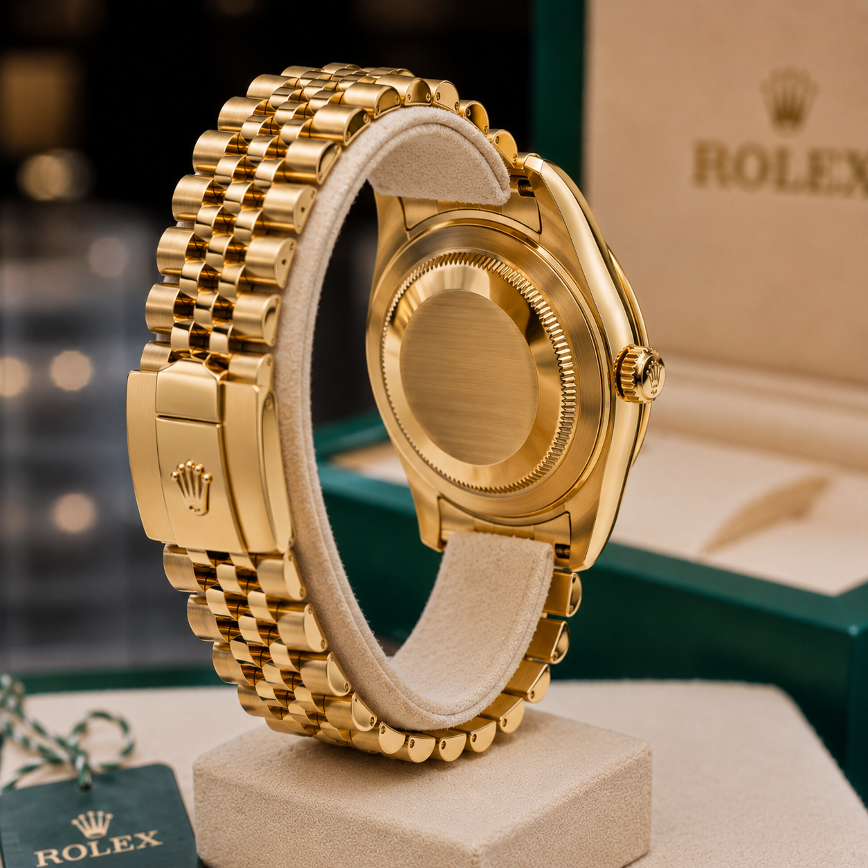Datejust Style Watch – Gold Champagne Diamond Dial