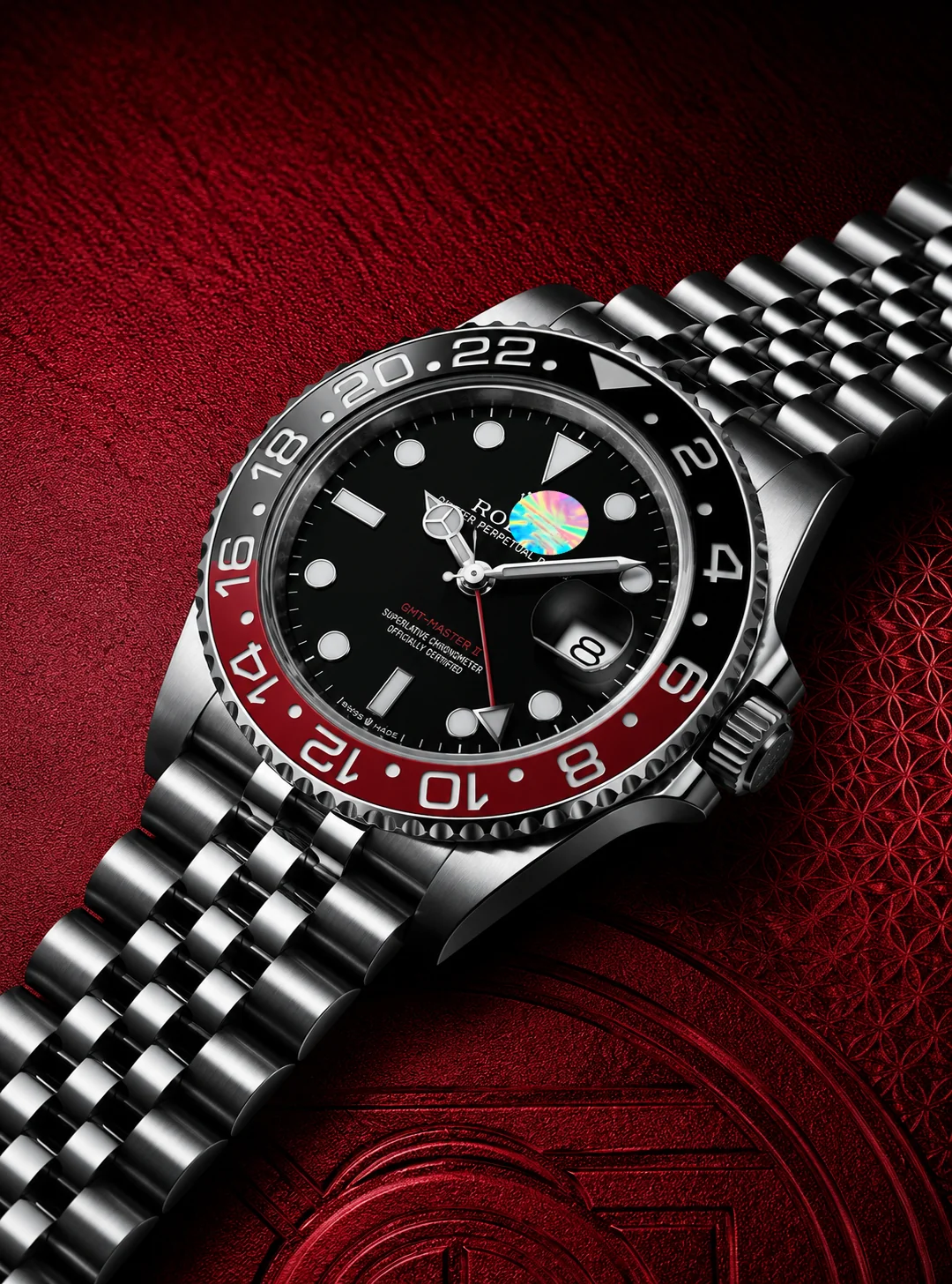 GMT Master Style Watch – Coke Red & Black Bezel