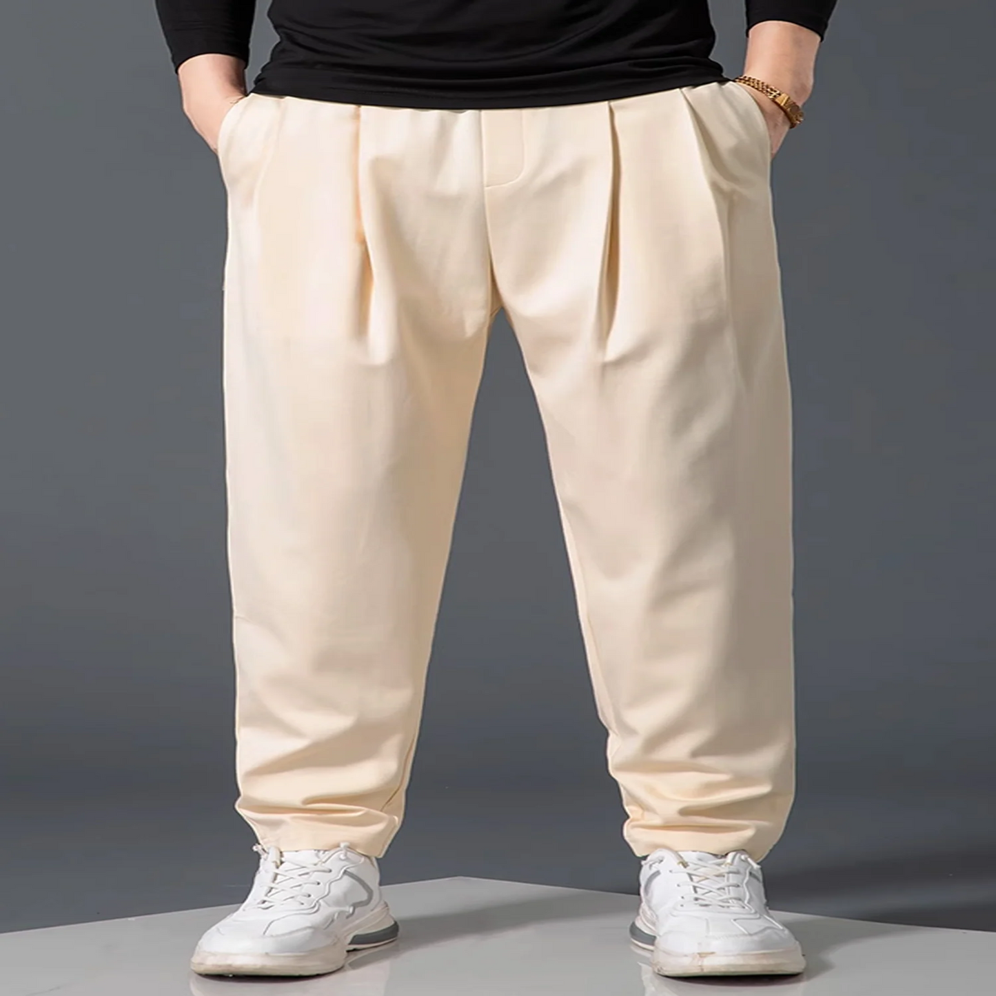 KYROZE Linen Relaxed Fit Trouser